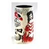 Tasse tiki en céramique rouge et blanche Vince Ray's Voodoo Idol cl 55
