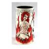 Vince Ray's Voodoo Idol taza tiki de cerámica roja y blanca cl 55