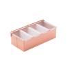 Porta condimenti 4 vaschette in acciaio inox ramato cm 30x14,7x9