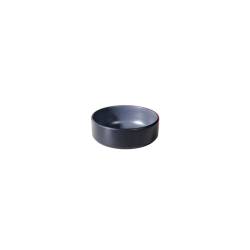 Vaso redondo apilable de melamina bicolor gris y negra 7,5x2,8 cm