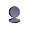 Assiette plate nordique en mélamine bicolore gris et noir 20 cm
