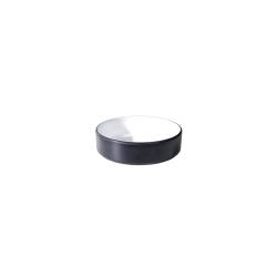 Vaso redondo apilable de melamina bicolor blanco y negro 7,5x2,8 cm