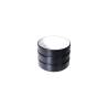 Vaso redondo apilable de melamina bicolor blanco y negro 7,5x2,8 cm