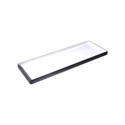 Plateau rectangulaire en mélamine bicolore noir et blanc 33x15 cm