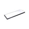 Bandeja rectangular de melamina bicolor blanco y negro 33x15 cm