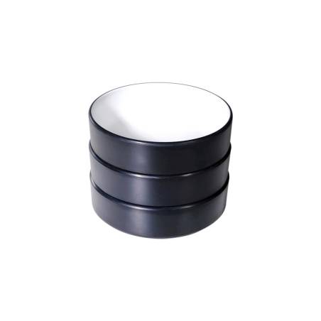 Vaso redondo apilable de melamina bicolor marrón y negro 7,5x2,8 cm