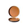 Assiette plate nordique en mélamine bicolore marron et noir 20 cm