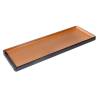 Bandeja rectangular de melamina bicolor marrón y negro 50x18 cm