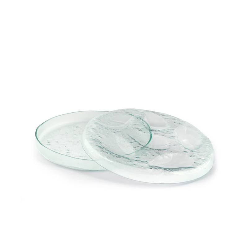 Plato Ostras 100% Chef 6 impresiones en vidrio cm 26x4