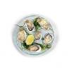Plato Ostras 100% Chef 6 impresiones en vidrio cm 26x4