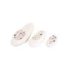 Mini Rock Deco Flores 100% Chef plato de porcelana blanca con decoración floral 17x8x4 cm