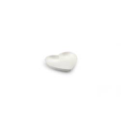 Coeur en bagasse blanche 9.2x8.5x1.5 cm