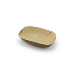 Plateau rectangulaire biodégradable en feuilles de palmier cm 25x17x6