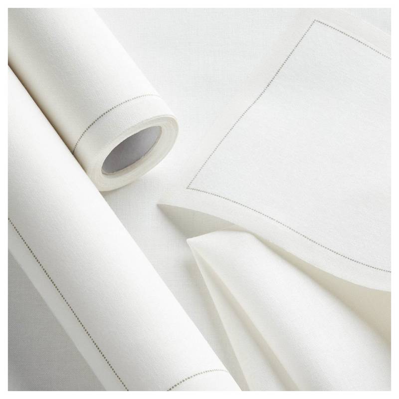Rollo de servilletas rasgables MyDrap 100% algodón blanco cm 15x15