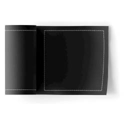 MyDrap rollo de posavasos 100% algodón negro 10x10 cm