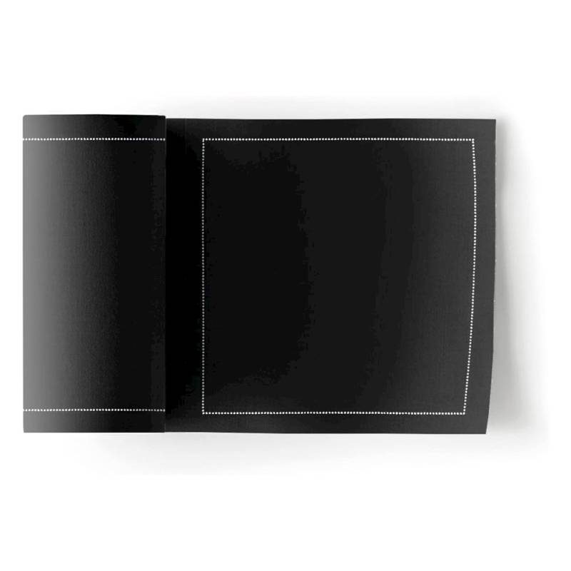 MyDrap rollo de posavasos 100% algodón negro 10x10 cm