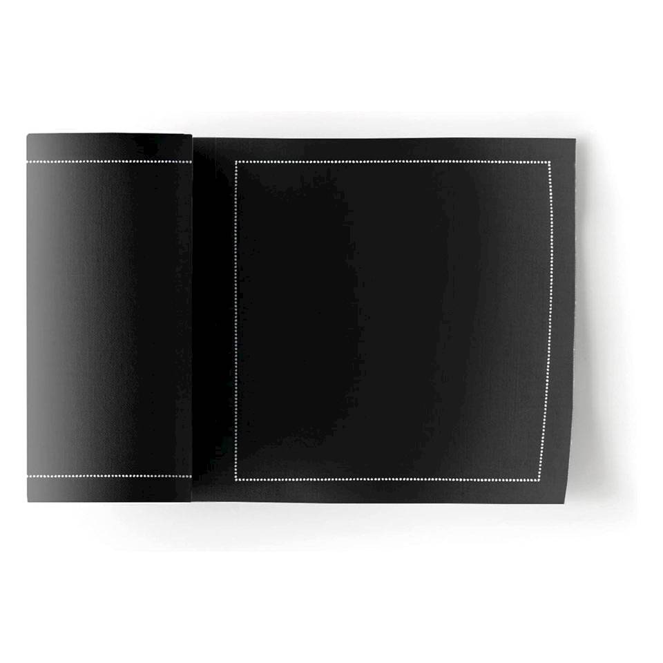 MyDrap rollo de posavasos 100% algodón negro 10x10 cm