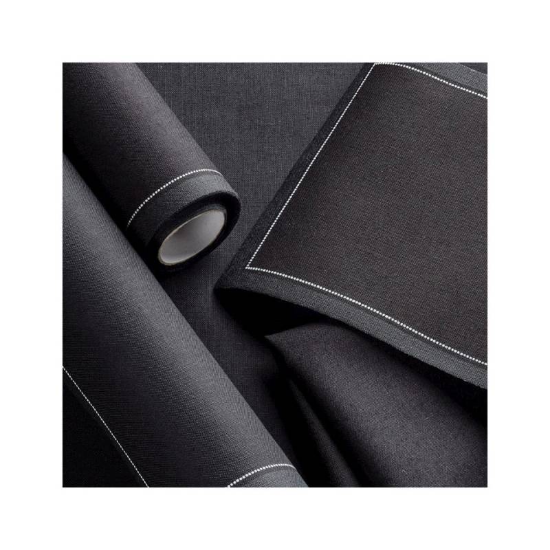 MyDrap rouleau de sous-verres 100% coton noir 10x10 cm