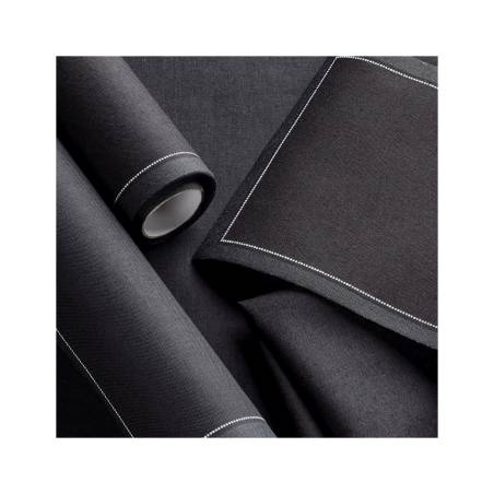 MyDrap rouleau de sous-verres 100% coton noir 10x10 cm
