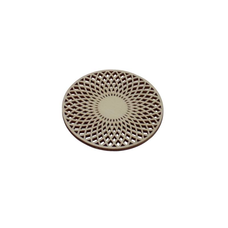 Net Line sous-verre rond en bois cm 10