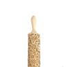 Rouleau à pâtisserie avec poignées tournantes en bois de hêtre, décoration florale cm 43x6
