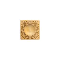 Molde cuadrado de madera de haya para raviolis y tortelli con decoración de mandala 10x10 cm