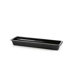 Gastronorm plato rectangular porcelana negra 2/4 cm 53x16x6,5