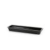 Plat rectangulaire Gastronorm en porcelaine noire 2/4 cm 53x16x6,5