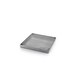 Tapis de bar avec grille à trous carrés en acier inoxydable cm 15x15