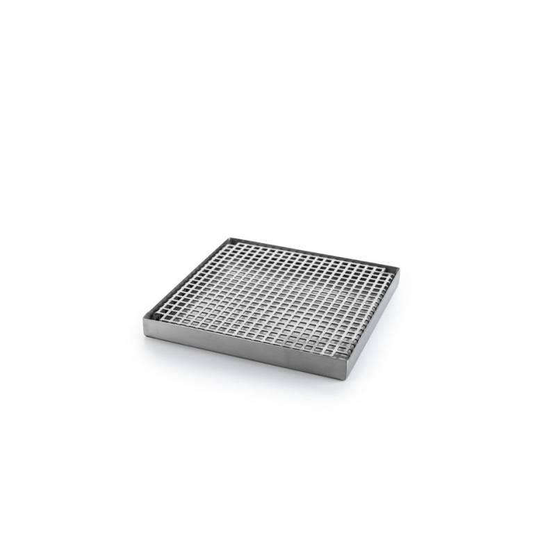 Tapis de bar avec grille à trous carrés en acier inoxydable cm 15x15