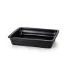 Gastronomía 1/2 plato rectangular de fundición de porcelana negra 32x26,5x6,5 cm