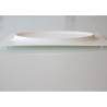 Plat rectangulaire en porcelaine blanche Phoemics avec relief ovale 30.5x19 cm