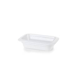 Gastronorm 1/4 plato rectangular porcelana blanca 26,5x16,3x6,5 cm