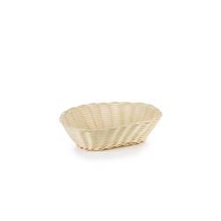 Panera ovalada de pvc color natural 25x17 cm
