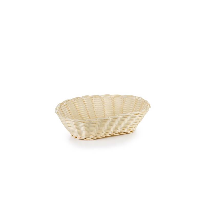 Porte-pain ovale en pvc naturel 25x17 cm