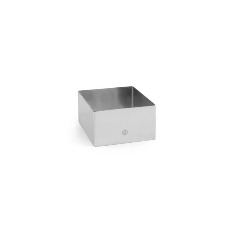 Molde cuadrado de acero inoxidable 8 cm