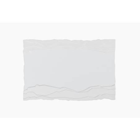 Terra assiette rectangulaire en porcelaine blanche 26x18 cm