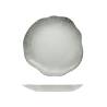 Assiette plate Organic Radius en porcelaine décorée blanche et grise 28 cm