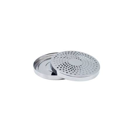 Bol d'égouttage rond de luxe en acier inoxydable 14 cm