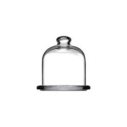 Soucoupe en verre basique avec dôme 10x10 cm