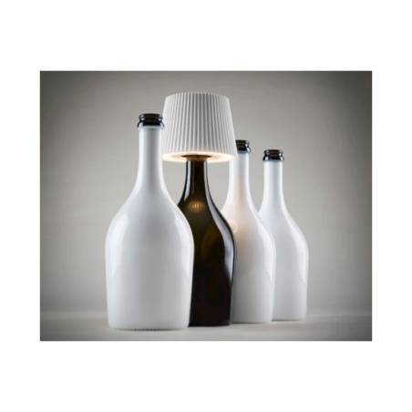 Abat-jour LED rechargeable blanc fumé Sun One Light
