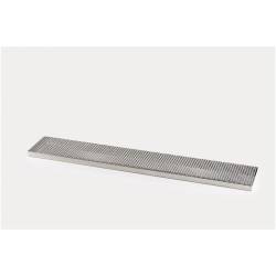 Tapis de bar avec grille à trous ronds en acier inoxydable cm 65x11x2
