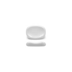 Selecta assiette plate oblongue en porcelaine blanche 12x9 cm