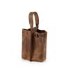 Sac à bouteilles 2 places en cuir marron Inbriaghea
