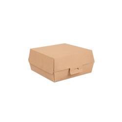 La boîte à hamburgers Pack en carton brun 14,2x13,7x6,1 cm