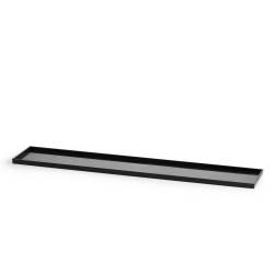 Bandeja rectangular para pastelería/bar en negro abs cm 50x10x1