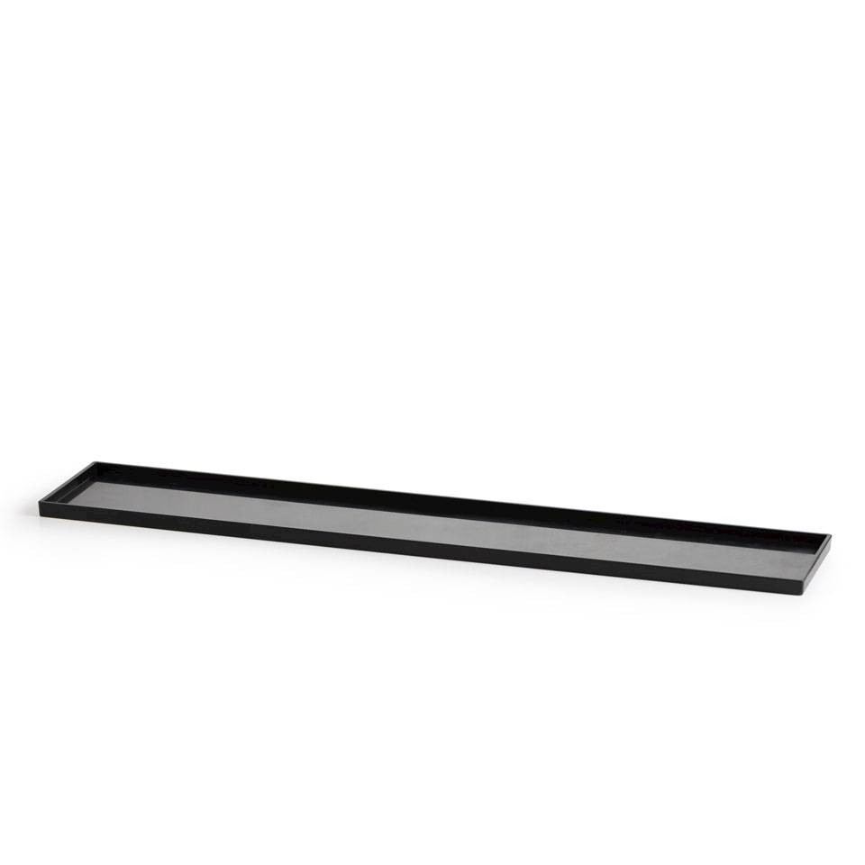 Rectangular pastry/bar tray in black abs cm 50x10x1