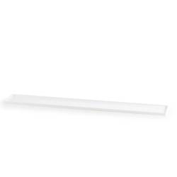 Vassoio rettangolare pasticceria/bar in abs bianco cm 60x10x1