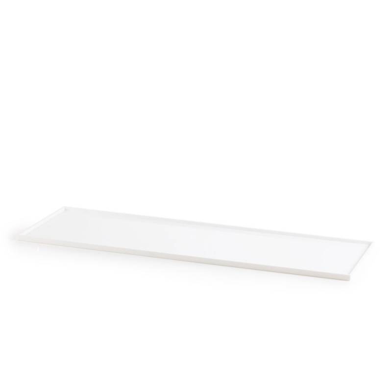 Plateau à pâtisserie/bar rectangulaire en blanc ps cm 60x20x1
