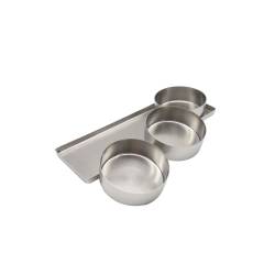 Porte-snack carré en acier inoxydable 27.5x9.5 cm
